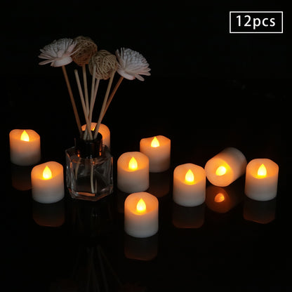 24Pcs Flameless LED Candle Lights Creative Wishing Led Tea Lamp Warm White Halloween Wedding Christmas Decoration Candle Light