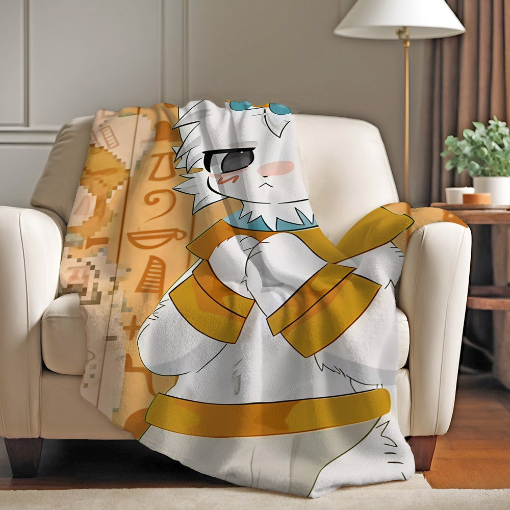 Cartoon cute B-Boykisser Blanket For Sofa Office Bed Plane Travel Sleep Read Relax Camping Soft And Warm