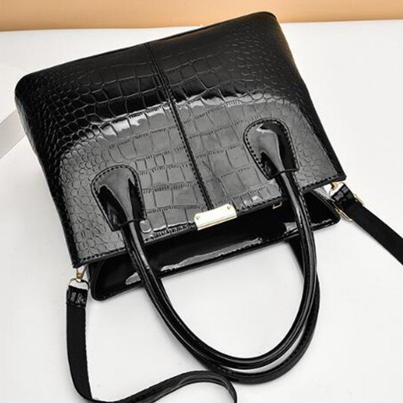 Ladies PU Leather Patent Leather Shoulder Crossbody Bag Women Luxury Designer Handbag Pruse Fashion Large Capacity Shopping Tote