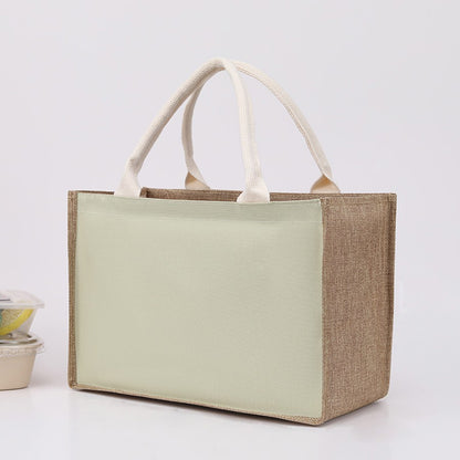 Simple solid color zipper shopping bag  reusable   travel tote bag