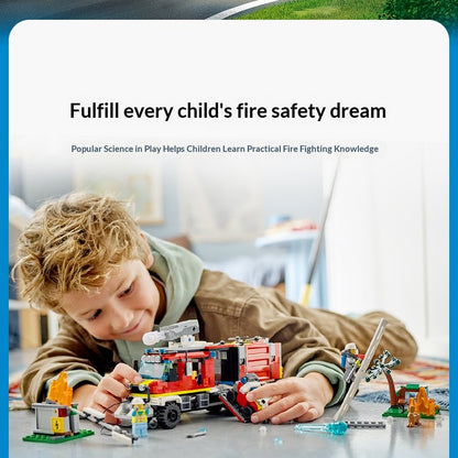 Série Lego City 60374 60373 60411 Navio de Resgate de Incêndio Blocos de Montar de Quebra-Cabeça Brinquedos Infantis Presentes de Natal