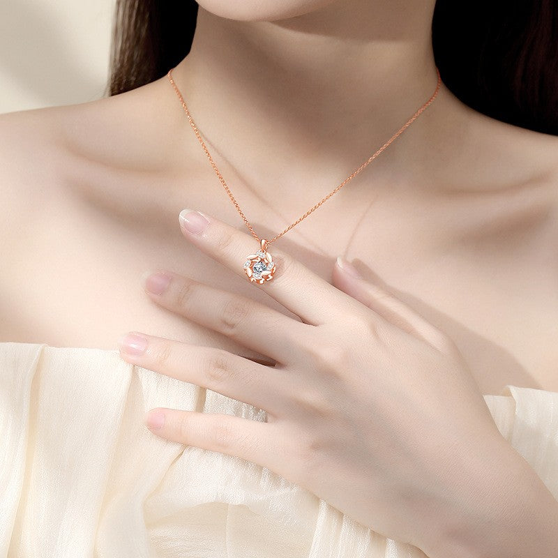 Colar Feminino de Moissanite Prata para Mulheres Correntes Festa Noiva Joia Fina Colar de Prata 925