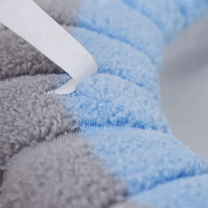 Assento Sanitário de Inverno Universal Portátil Macio Lavável Espessado de Pelúcia Capa de Assento Tapete Almofada de Vaso Sanitário para Banheiro com Acessórios