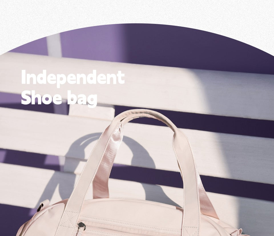 LEE Dry Pocket Sports Fitness Gym Bag for Women Men Large Capacity Waterproof Oxford Duffel Luggage Travel Bag Shoe Compartment