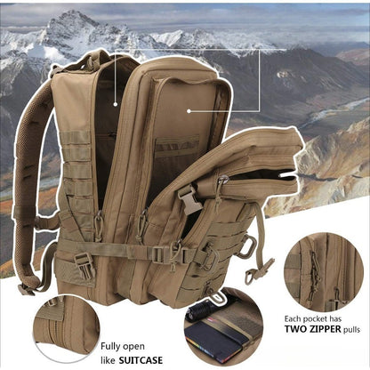 50L/30L Backpack  Military Assault Pack For Men, 3 Day Bug Out Bag Molle DaypackFor Camping Outdoor Sport Rucksack Backpacks