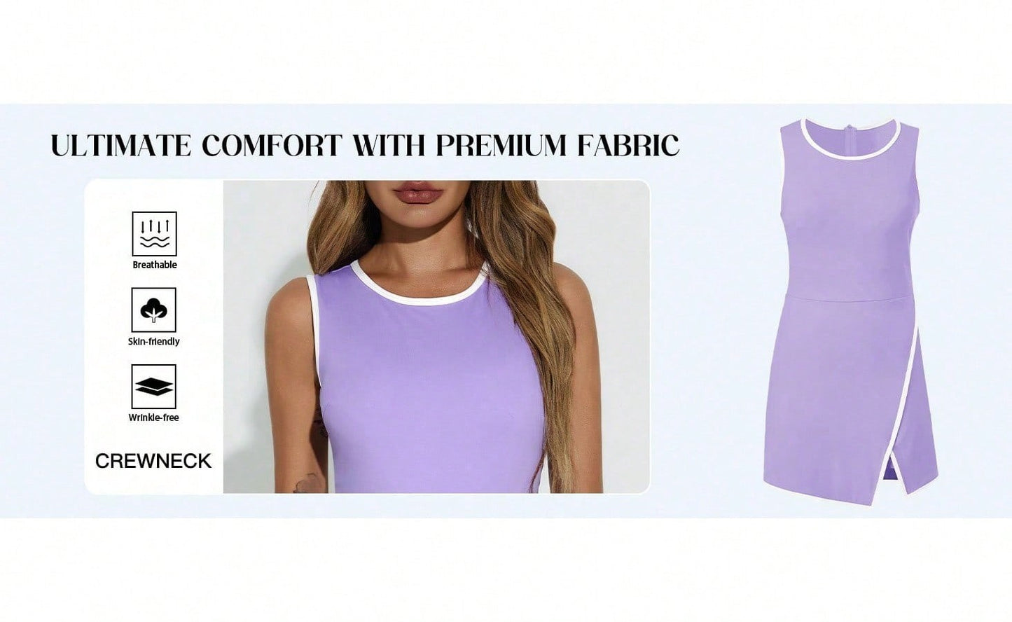 Women's Tennis Dress With Built-In Shorts & Pockets, Sleeveless Athletic Mini Dress With Bra, Golf Sports Dress