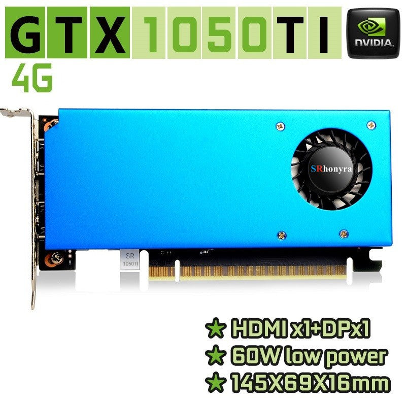 Placa de vídeo de baixo perfil SRhonyra GT730 RX550 GT1030 GTX1050 1050Ti 4GB, GPU de baixo perfil para SFF, PCs industriais e mini PC OPS