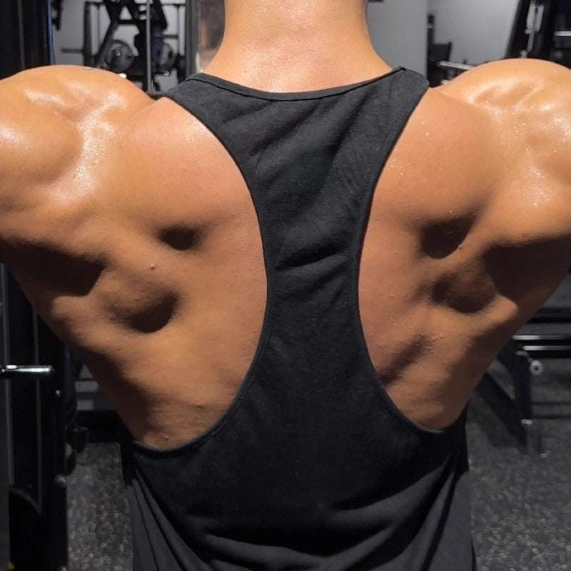 Men's Sleeveless Fitness Tank Top, Cotton Slim Fit Soft Gym Shirt, Bodybuilding Stringer Muscle Singlet for Intense Training