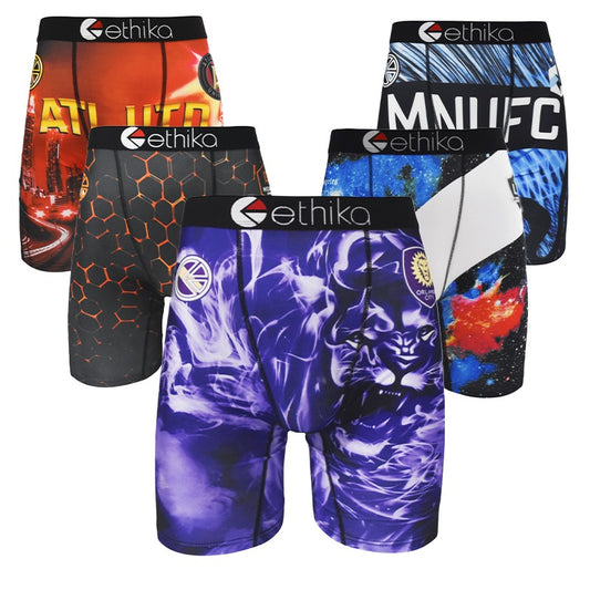 ETHIKA 1PC Sexy Men's Underwear Breathable Sexy Men Panties Boxers Briefs Fashion Print Boxer Shorts Underpants Plus Size S-XXXL