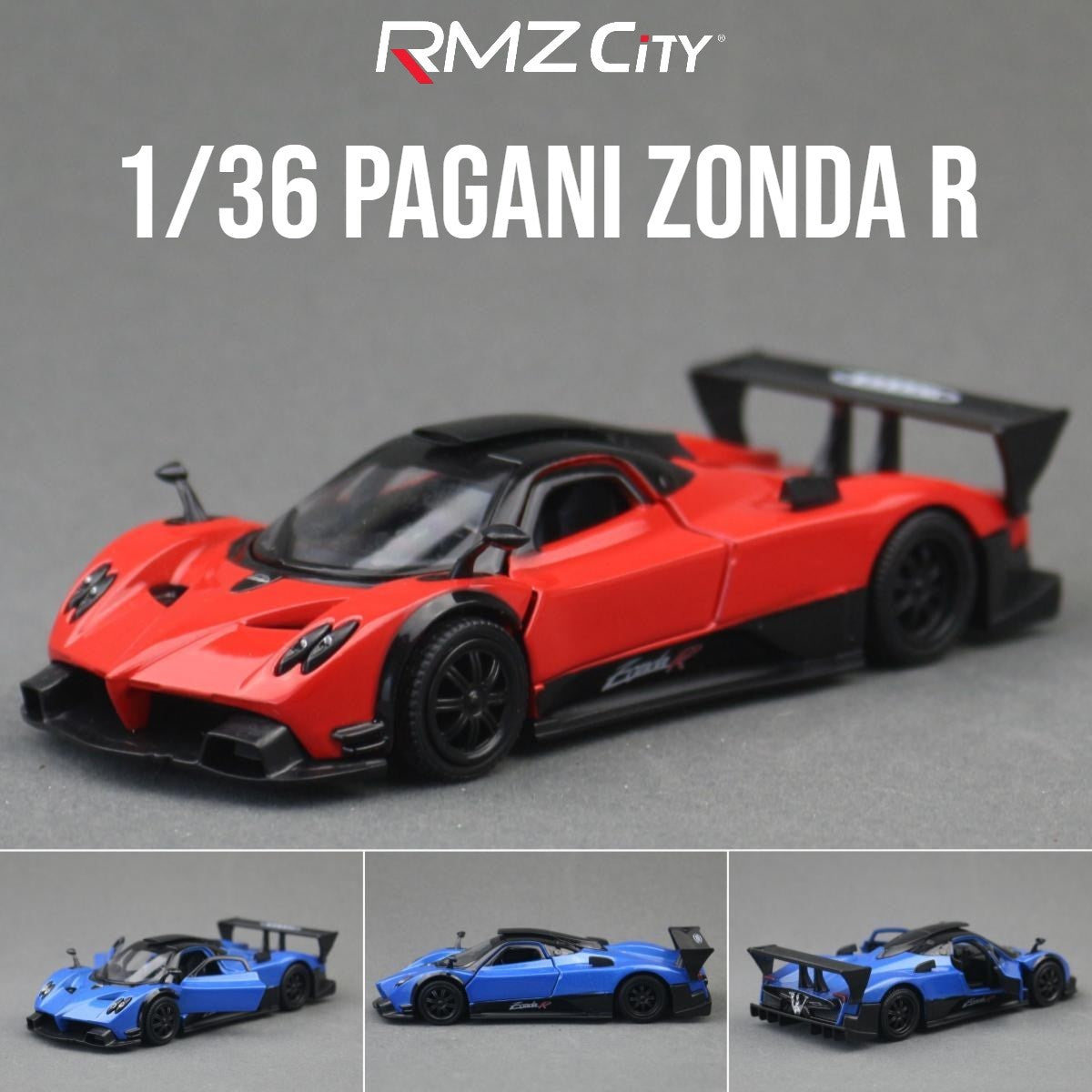 1/36 Pagani Zonda R Super Sport Racing RMZ CiTY 5'' Toy Car Model for Children Diecast Miniature Collection Gift For Boys Kid