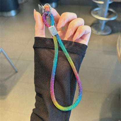 INS Glitter Phone Lanyard Phone Crystal Wrist Straps Keychain Anti-lost Rope For iPhone 16 Samsung Universal Bling Hanging Cord