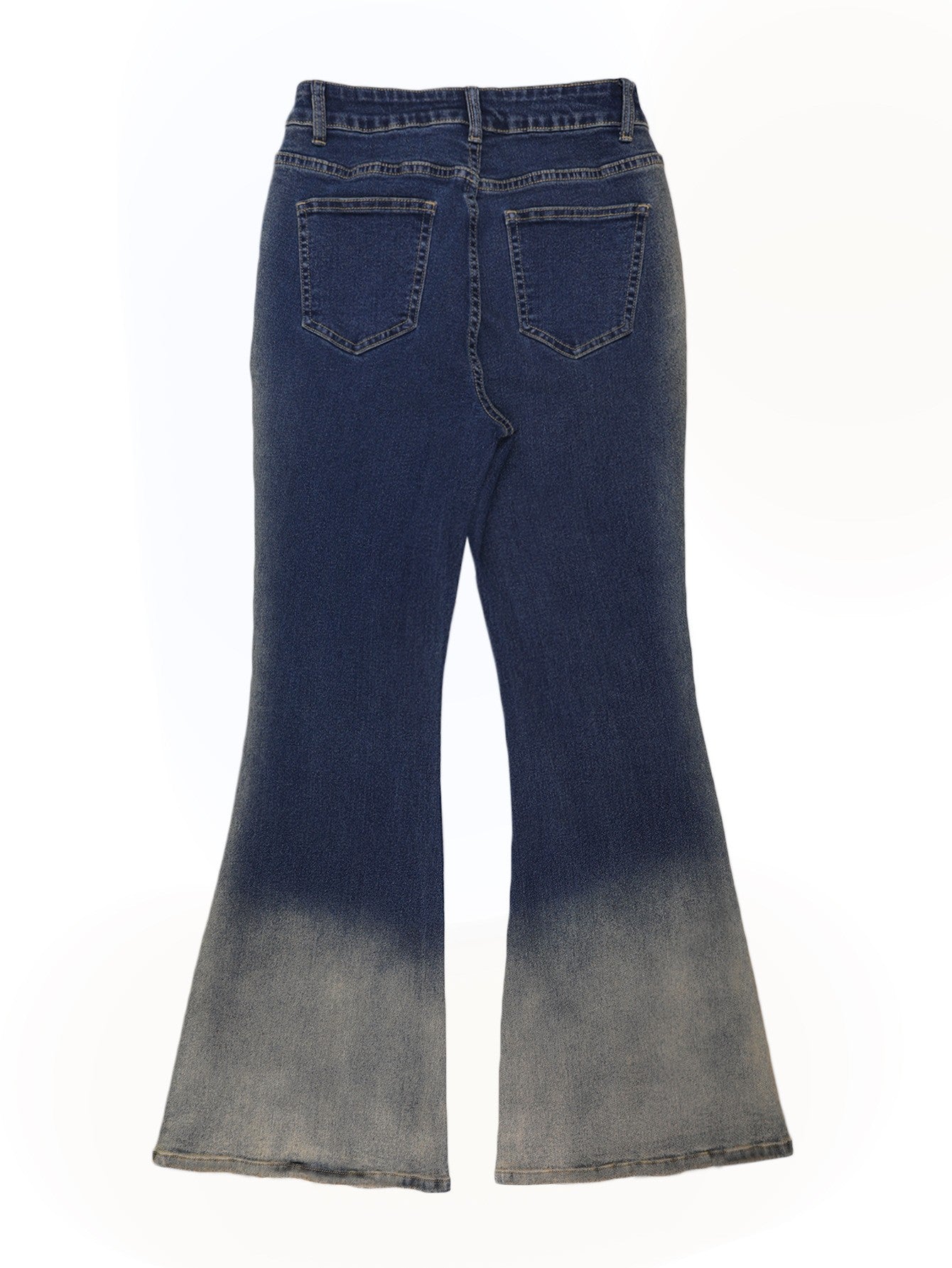 Men Jeans Boot Cut Solid Jean Wide Leg Denim Pant Distressed Washed Full Ankle Length Pockets Zipper Fly High Waist Basics