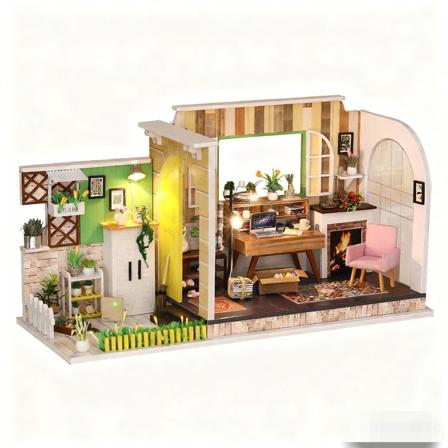 Casa Miniatura DIY Estúdio Gothenburg Novo Lançamento - Modelo de Casa de Bonecas Feito à Mão, Brinquedo Artesanal Criativo para Decoração de 2025 e Hobbistas
