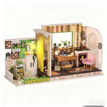 Casa Miniatura DIY Estúdio Gothenburg Novo Lançamento - Modelo de Casa de Bonecas Feito à Mão, Brinquedo Artesanal Criativo para Decoração de 2025 e Hobbistas