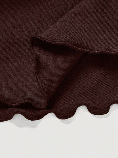 New fashion solid color casual versatile women's plus size skirt