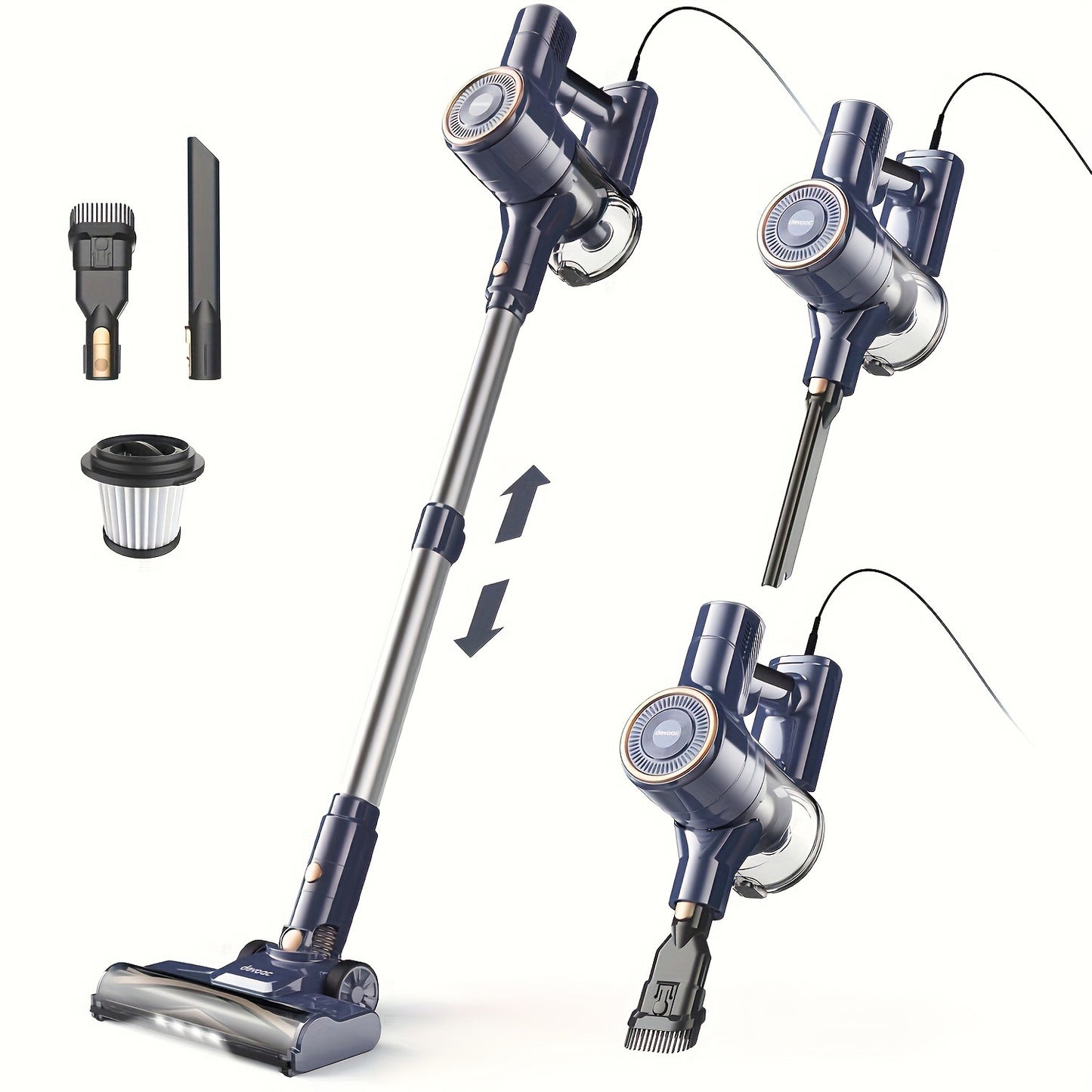 Aspirador de Pó com Fio INSE I8, Vertical, 25KPa, 600W Potente, 6 em 1, Leve, Portátil para Tapetes e Pelos de Animais de Estimação
