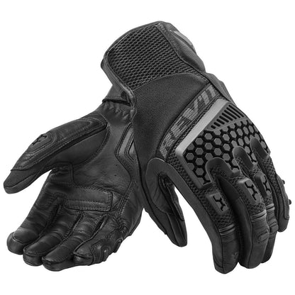 Luvas Ventiladas de Couro Genuíno para Motocicleta Revit Sand 3 para Teste de Motocicleta de Aventura, Luvas de Corrida