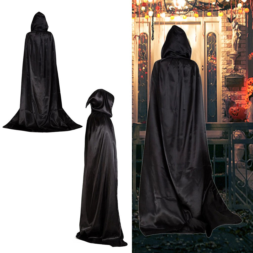 90-150cm Halloween Cloak Hooded Cape Halloween Christmas Cosplay Costume Devil Witch Vampire Cape Halloween Costumes Party Cloak