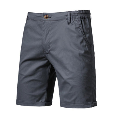 Men Summer Soild Cotton Shorts For Man Casual Business Shorts Elastic Waist Sport Beach Shorts Gym Running Shorts Male Clothing