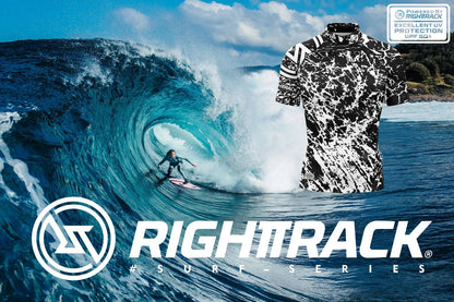 Men's Rashguard Short Sleeve Surfing Shirts Sunscreen Lycra Fabric Surf Sweatshirt UV Protection RightTrack Swimwear