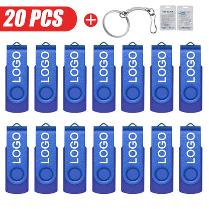 20 unidades/lote Pen Drive USB 2.0 com Logotipo Personalizado 4GB 8GB 16GB 32GB Pendrive 64GB Unidade de Memória Real Capacidade U Disk Cle Usb