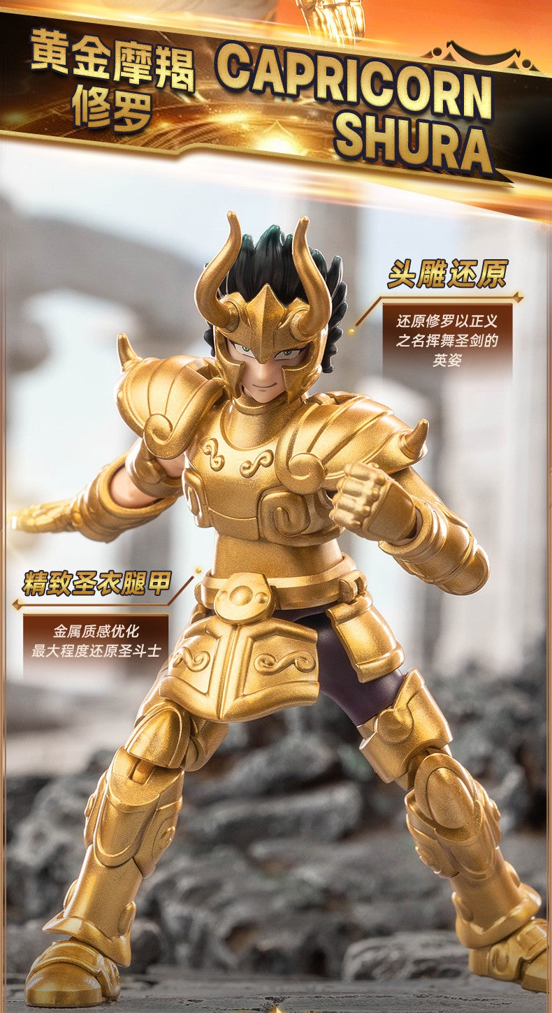 Blokees Galaxy Versão Gold Saint Boneco de Ação Libra Dohko Sagitário Campeão Seiya Mu Aiolia Brinquedos de Montar Presente Infantil