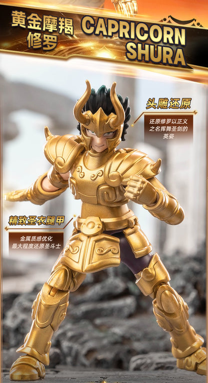Blokees Galaxy Versão Gold Saint Boneco de Ação Libra Dohko Sagitário Campeão Seiya Mu Aiolia Brinquedos de Montar Presente Infantil