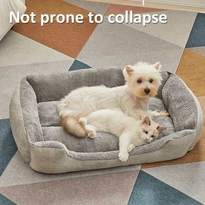Cama de sofá de pelúcia confortável para animais de estimação, cama para cães, cama para gatos, abrigo quente para o ano todo, adequada para: quarto, sala de estar, varanda