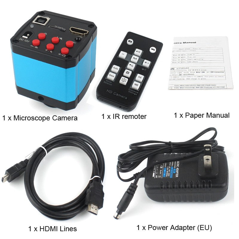 SONY IMX307 48MP 50MP 2K VGA HDMI USB TF 1080P Video Microscope Camera C MOUNT Lens For Phone Tablet PC PCB IC Soldering Repair