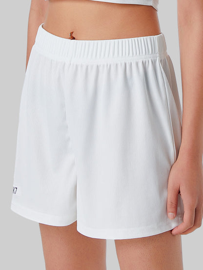 Casual Shorts Women 2024 New Summer Simple Comfortable Elastic Waist Cool Breathable Solid Color Casual Sports Five Quarter Pant