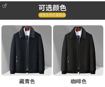2024 New style Men's Woolen Coat Winter Classic Casual Overcoat Mens high quality Thicken trench coat men full size M-4XL