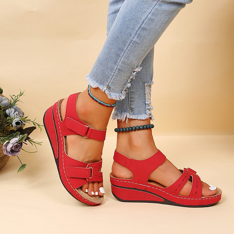 New Summer Trend Women Sandals Soft Bottom Wedge Heels Sandals Women Platform Sandalias Mujer Elegant Wedges Shoes for Women