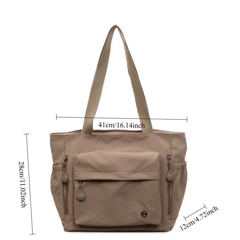 Stylish Nylon Canvas Shoulder Bag for Women Spacious Top Handle Bag Tote Casual  Comfortable and Versatile Texture Commuter Bag