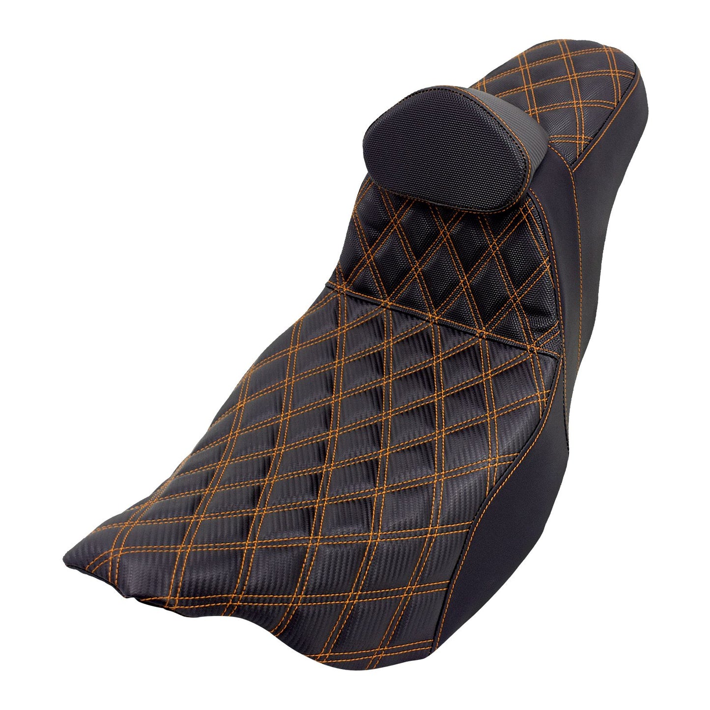 Almofada de Assento Duplo Dianteiro para Piloto Traseiro para Passageiro de Moto com Encosto para Harley Touring Road King FLTRX FLHTK Ultra 09-2023