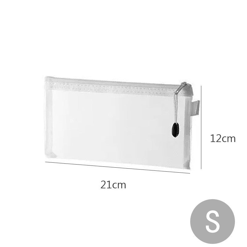 Mesh Zipper File Bag Toy storage bag building block puzzle sub-package bag children  zipper transparent finishing storage box