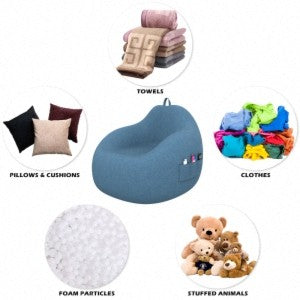 Large Bean Bag Lazy Seat Chair Sofa Cover Couch Soft Fluffy Breathable Adult Child Tatami Living Room Decorative Outdoor
