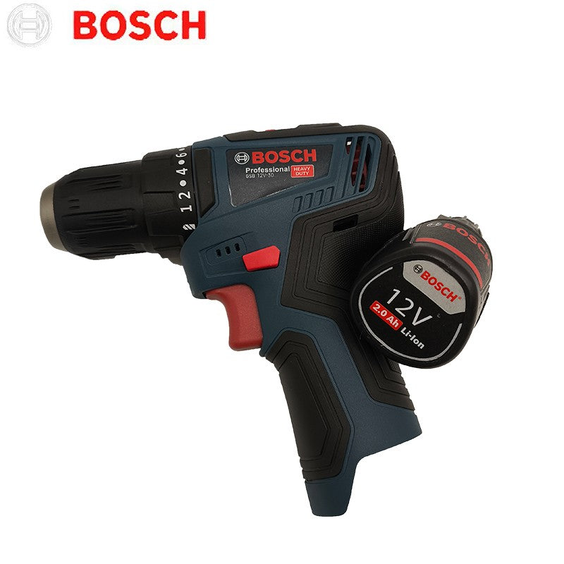 Furadeira elétrica profissional Bosch-GSB-12-V30, parafusadeira sem fio, multifuncional, para uso doméstico, chave de fenda, faça você mesmo