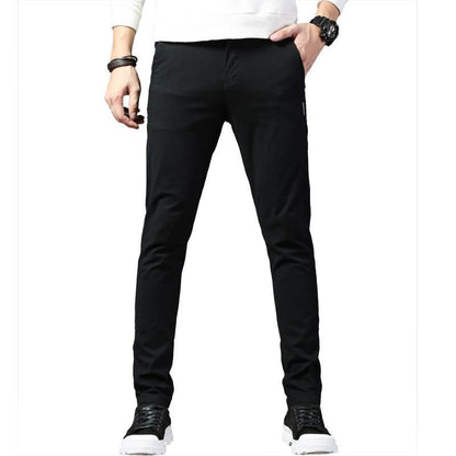 Khaki Casual Cotton Chino Pants Men Straight Leg Trousers Youth Active Sle mid Waist Long Summer Faion Thin Material