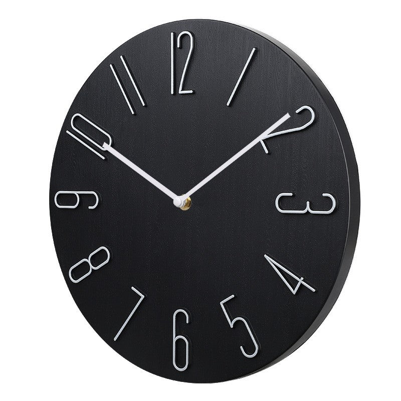 Wall clock living room household hanging fashion clock light luxury modern simple creative hanging wall ultra-quiet minimalist