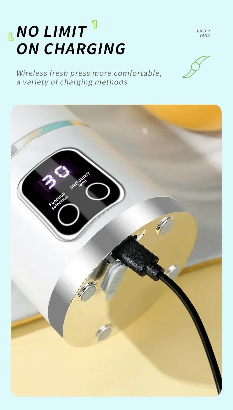 Espremedor Pequeno Portátil Carregamento USB Bateria de Longa Duração Espremedor Sem Fio Viagem Ao Ar Livre Eletrodomésticos Cozinha Mini Espremedor