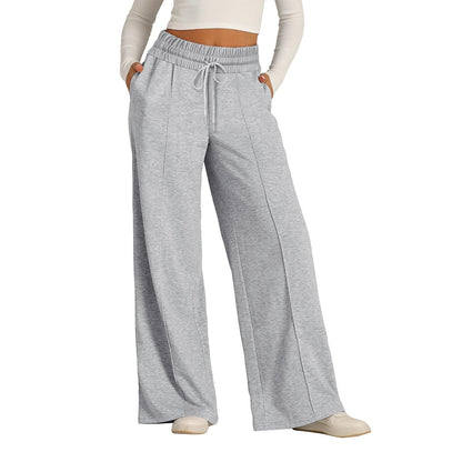 Fleece Sweatpants Women Streetwear Pants High Waist Loose Trousers Casual Straight Sport Wide Leg Baggy Pants Joggers