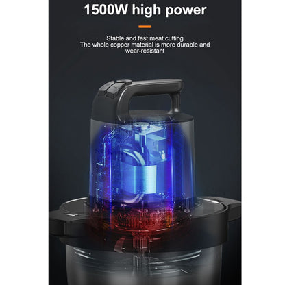Processador de Alimentos 6.5L Moedor de Carne Elétrico Fatiador de Vegetais de Aço Inoxidável Picador Triturador Liquidificador de Cozinha Eletrodoméstico