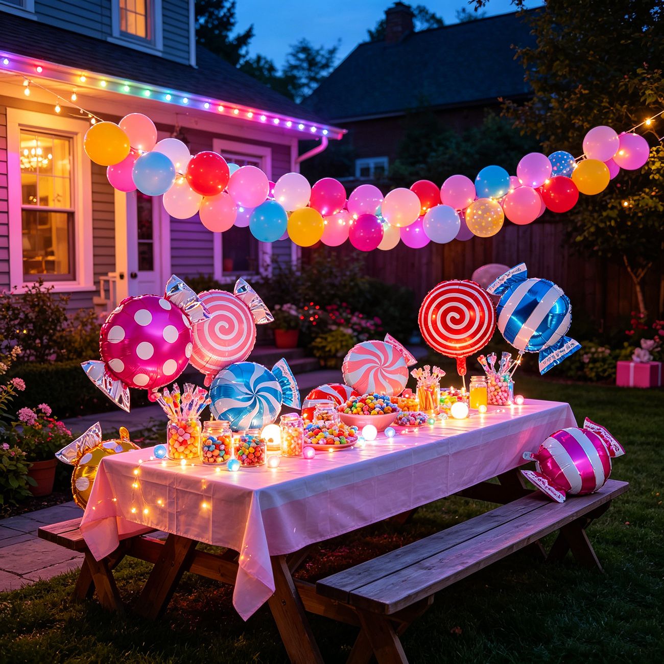 Candy Foil Balloon Set Birthday Party Candy-theme Decoration Birthday Banquet Carnival Event Baby Shower Arch Decoration