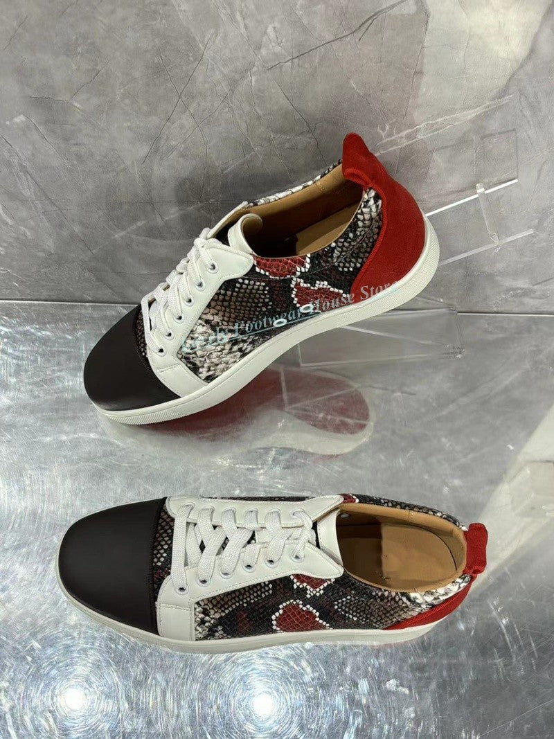 Sapatos Mocassim Feminino Masculino Sexy com Estampa de Cobra Bico Redondo Preto Cadarço Salto Baixo Antiderrapante Primavera Outono