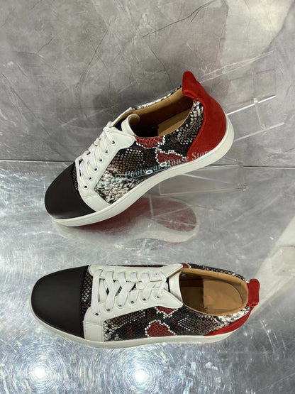 Sapatos Mocassim Feminino Masculino Sexy com Estampa de Cobra Bico Redondo Preto Cadarço Salto Baixo Antiderrapante Primavera Outono
