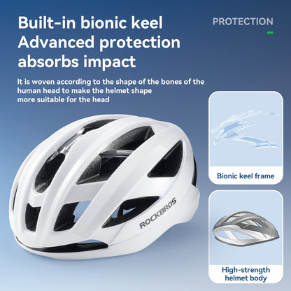 Capacete de Ciclismo ROCKBROS Leve Respirável Antibacteriano Integrado Ajustável com Fivela Magnética Capacete de Segurança