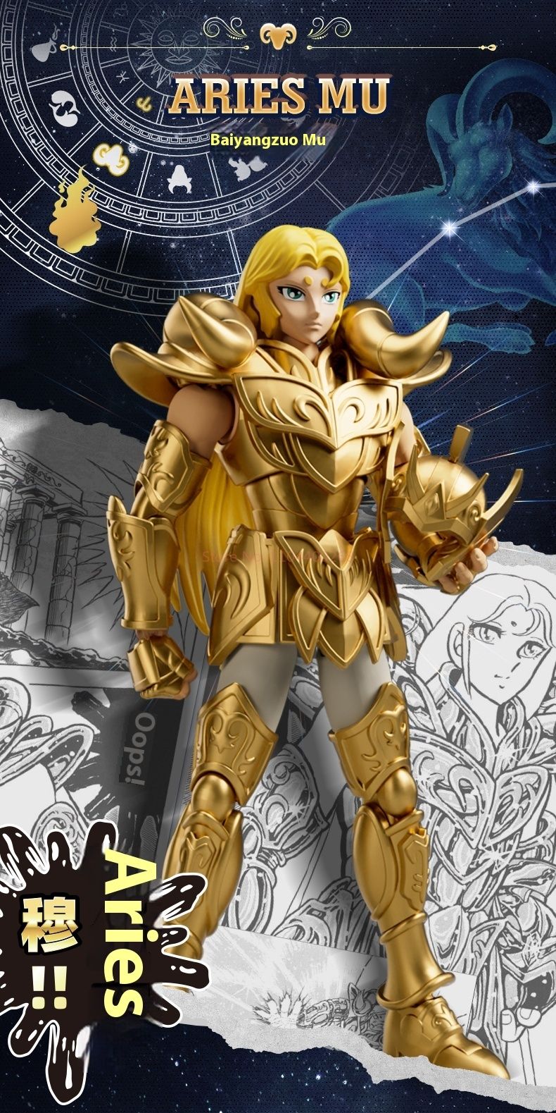 Genuine Blokees Saint Seiya Champion Boneco de Ação Aiolos Touro Aldebaran Pégaso Mu Aiolia Milo Brinquedos Kits de Montagem Presentes