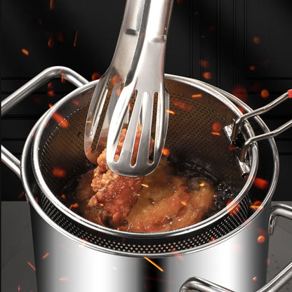 New Deep Frying Pot Kitchen Fryer With Strainer Stainless Steel Tempura Fryer Pan Fry Pot Chicken Fried Chicken Cooking Tools