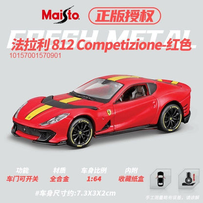 Maisto 1:64 Modelos de Carros Esportivos de Liga Ferrari Lamborghini Porsche Brinquedos de Metal Fundido para Coleção de Meninos