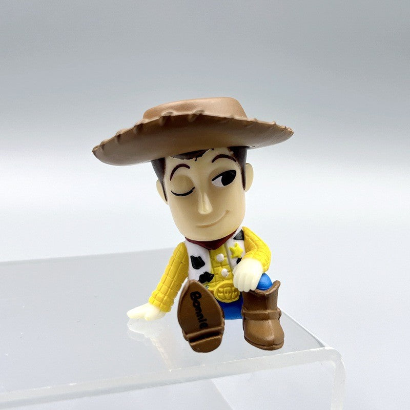Bonecos de Anime Versão Q Toy Story Woody Alien Universidade Monstros James P. Sullivan Modelo Brinquedos Presente de Natal para Crianças